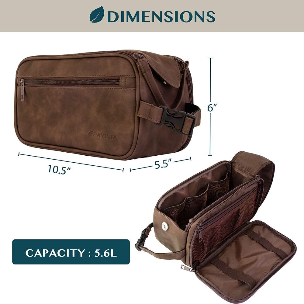 PAVILIA Toiletry Bag for Men,  – Mens Grooming Travel Kit recenzja i cena