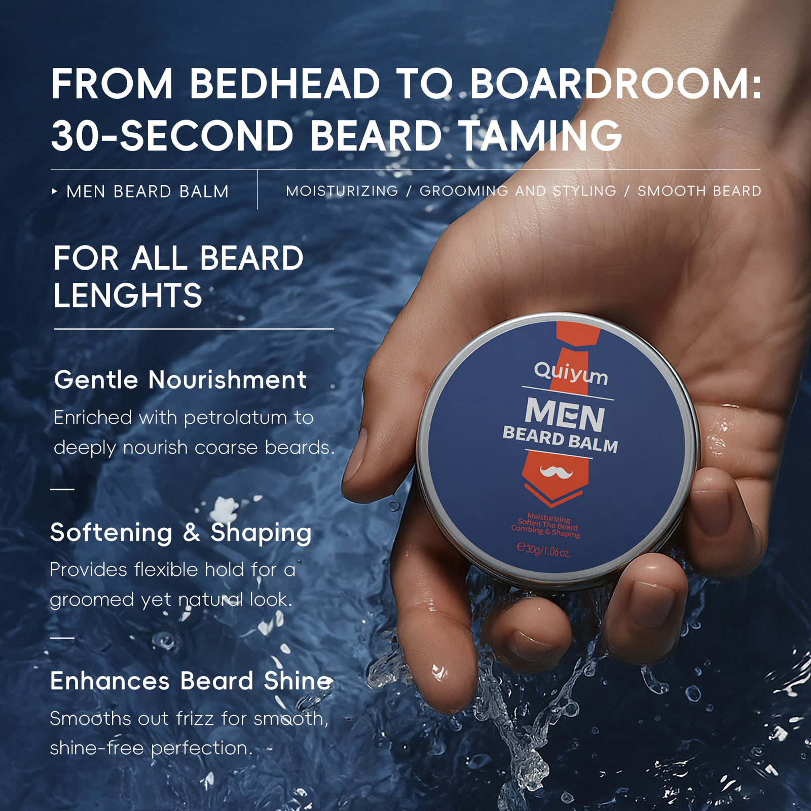 QUIYUM 4Pcs Men Beard & Facial – Beard Oil Growth recenzja i cena