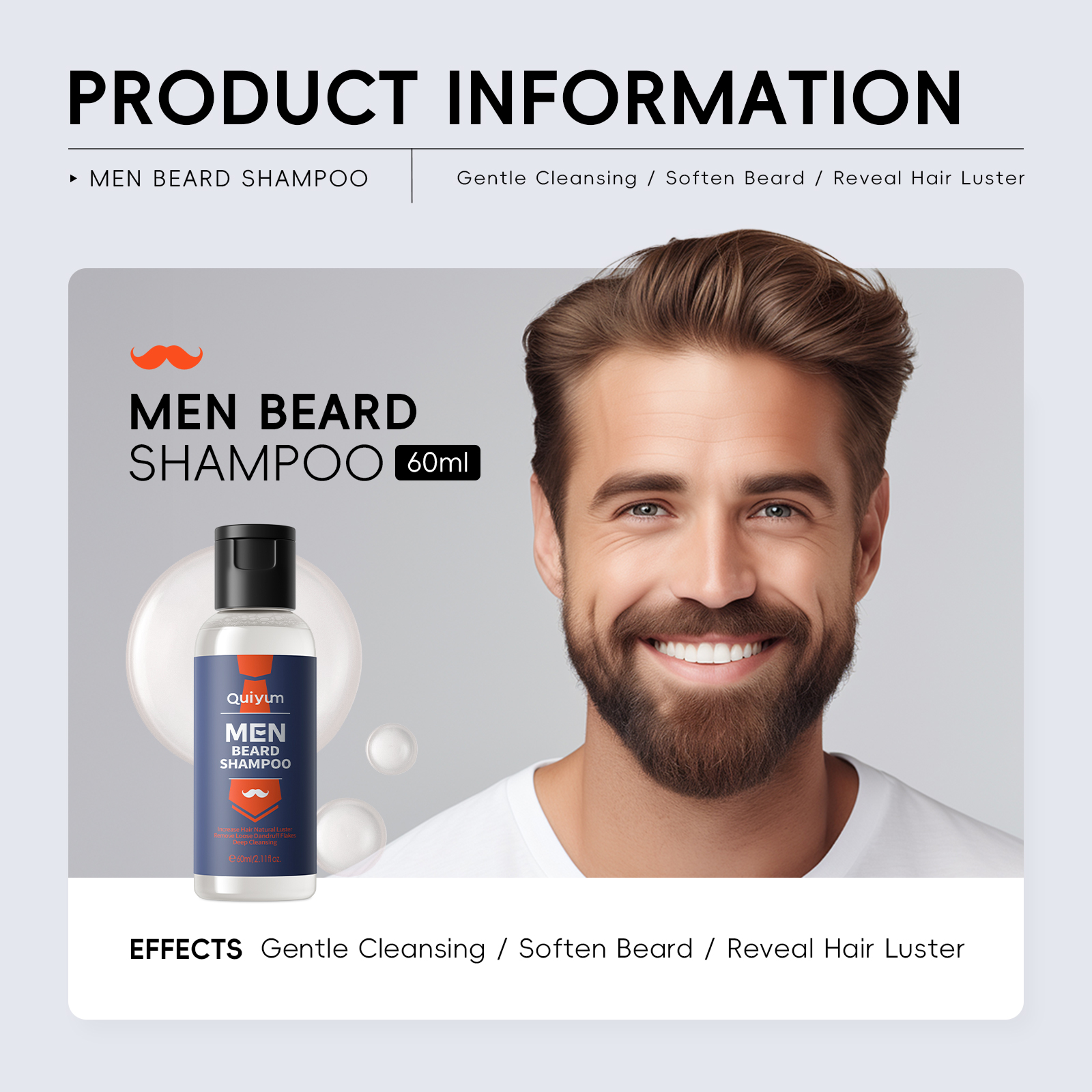 QUIYUM 4Pcs Men Beard & Facial – Beard Oil Growth recenzja i cena