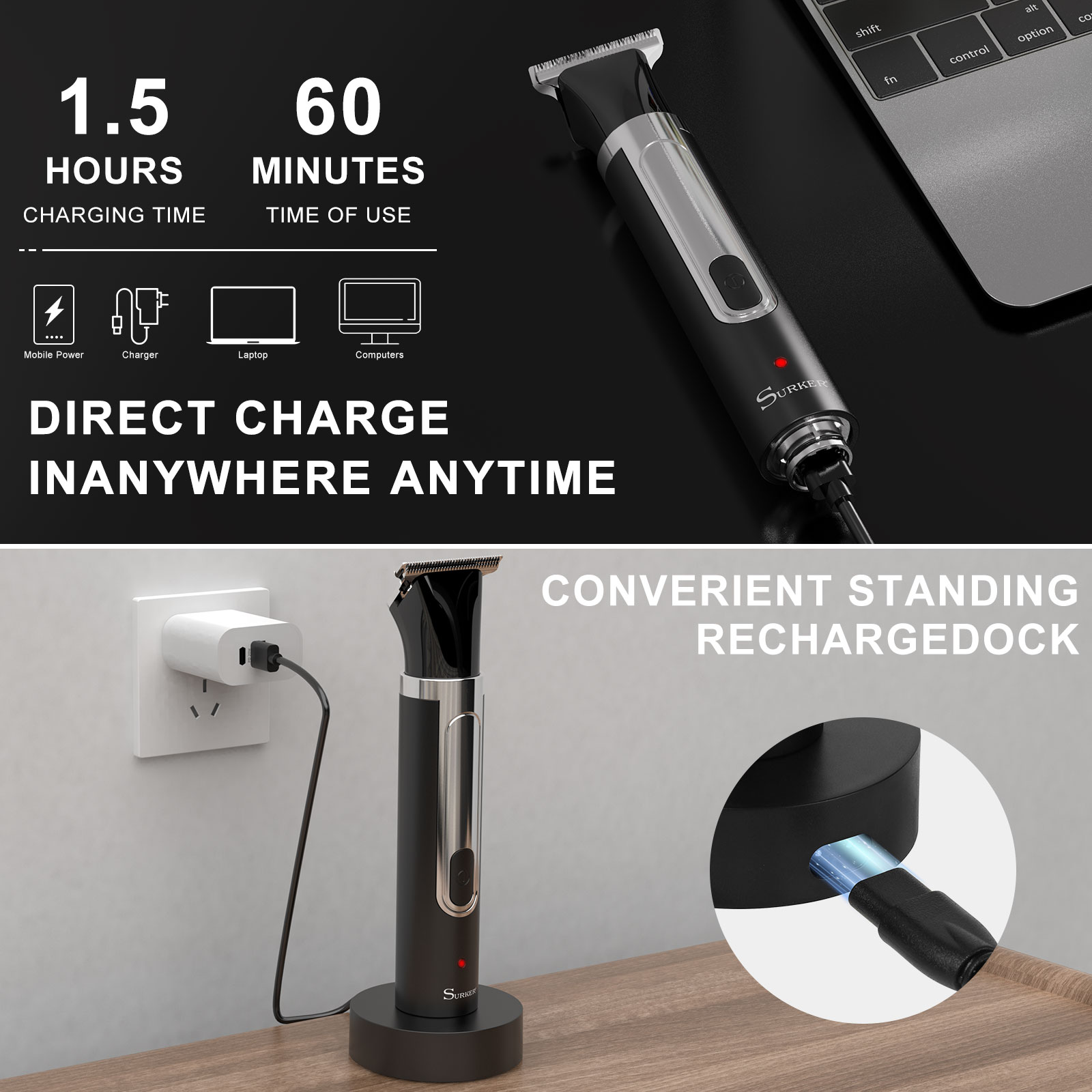 Surker 4-in-1 Shaver for Men G – Men'S Grooming Razor Kit recenzja i cena