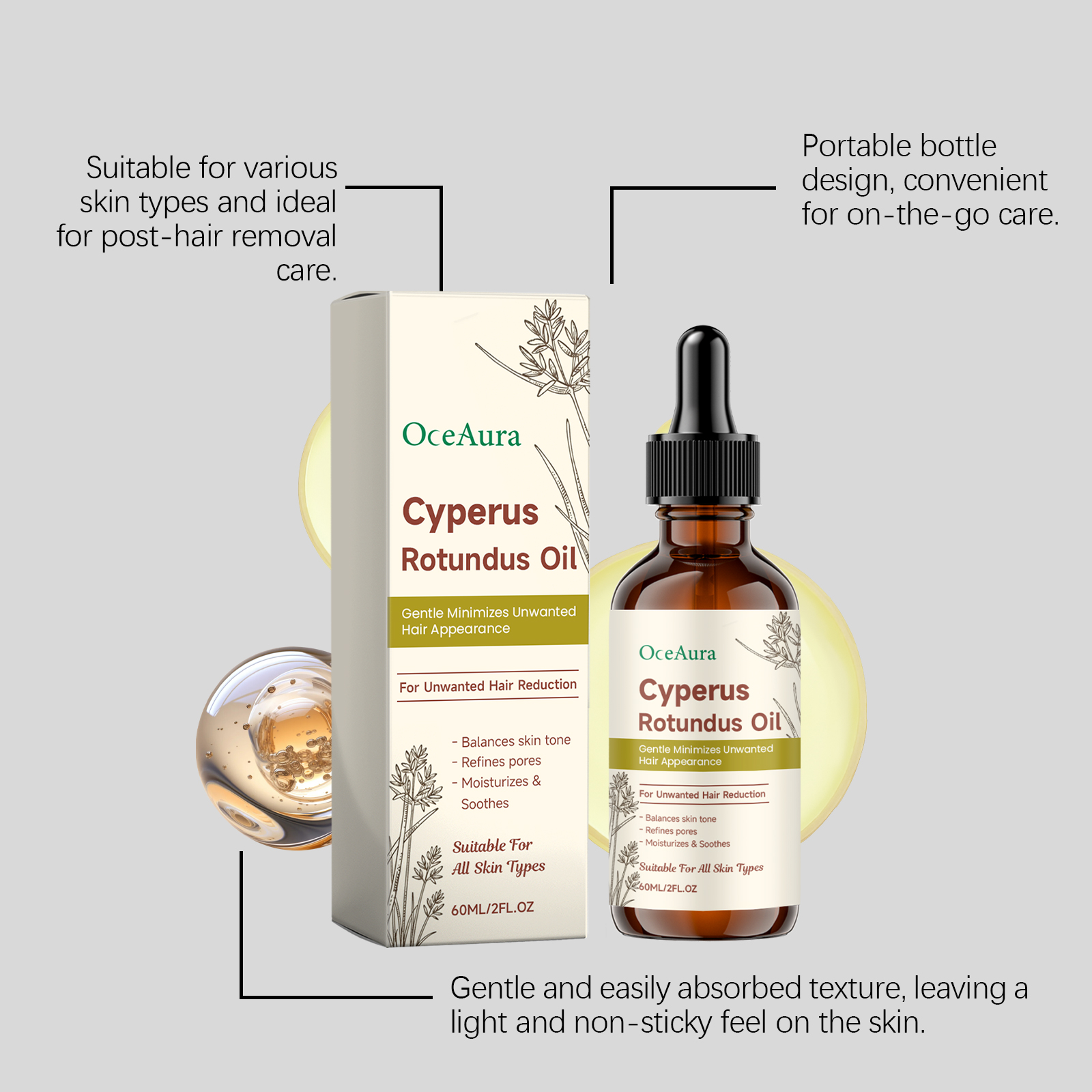 Cyperus Rotundus Hair Removal  – Beard Oil Growth recenzja i cena