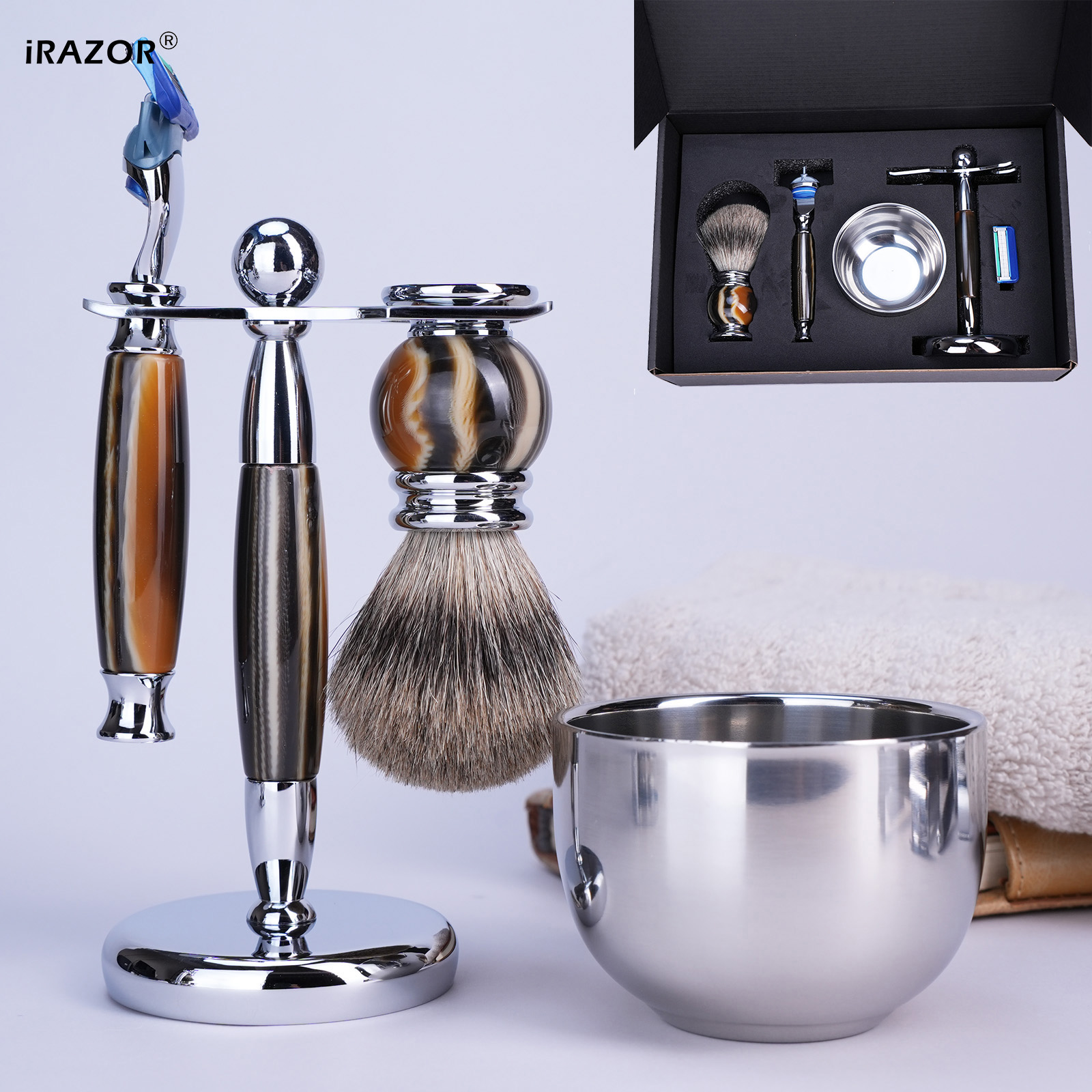 iRAZOR Luxury 5-Blade F5 Fusio – Men'S Grooming Razor Kit recenzja i cena