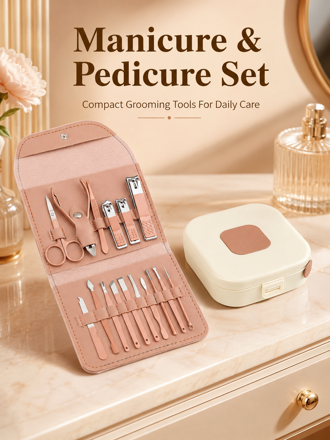 8/16-Piece Manicure Pedicure G – Mens Grooming Travel Kit recenzja i cena