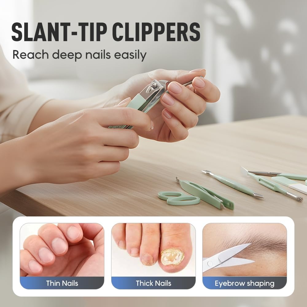 Manicure Set 16 in 1 Stainless – Mens Grooming Travel Kit recenzja i cena